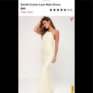 Zenith Cream Lace Maxi Dress
